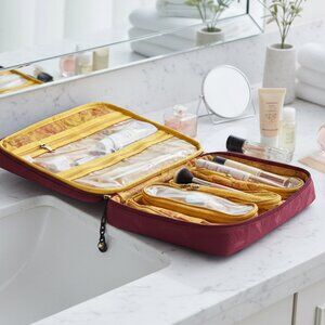 NWT Samantha Brown Burgundy Hanging Travel Jewelry & Toiletry Organizer
